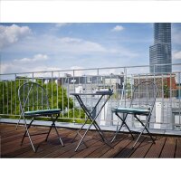 CafeLatte Set e-grau (2x Sessel klappbar, 1x Ø60cm...