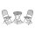 CafeLatte Set e-grau (2x Sessel klappbar, 1x Ø60cm Tisch klappbar)