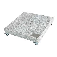 Granit Grundplatte ca. 140kg, 80x80x8/14cm mit Rollen,...