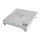 Granit Grundplatte ca. 140kg, 80x80x8/14cm mit Rollen, Farbe grau, mit 4 Rollen