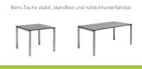 BERN PLUS Tisch 90x90cm grau-metallic/dolomit -...
