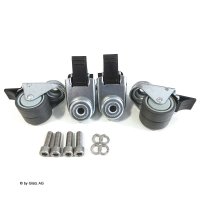 Glatz Rollen-Set (4 Stck.) zu M4 Sockelrahmen, Stahl...
