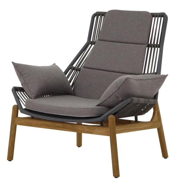 POLLUX Lounge Casual Sessel  teak/graphite/brown brushed