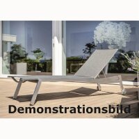 ALLROUND Rollenliege edelstahl / leinen