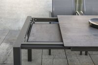 CLASSIC Ausziehtisch 160 (210) x 90 cm anthrazit/ Silverstar smoky