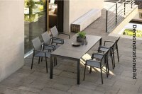 CLASSIC Ausziehtisch 160 (210) x 90 cm anthrazit/ Silverstar smoky