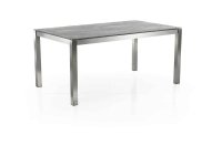 Solpuri CLASSIC Edelstahl-Tisch 160x100 cm edelstahl/Keramik cement anthracite