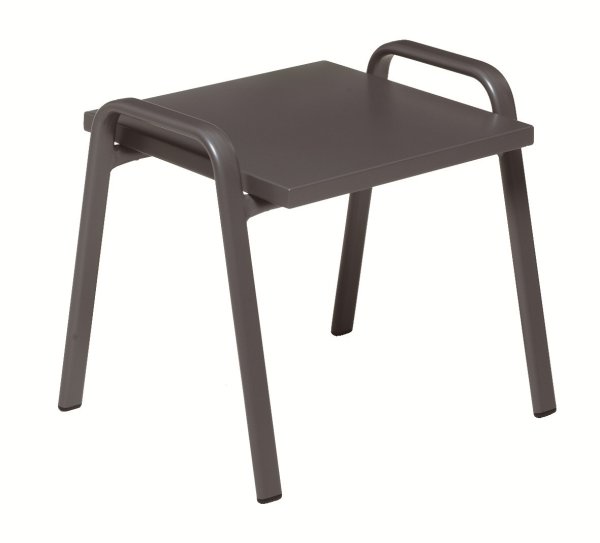 Karasek BEISTELLTISCH  43x43cm grau-metallic