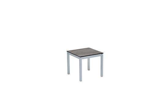 Karasek MIAMI Beistelltisch 45x45cm grau-met./teco.STAR stone