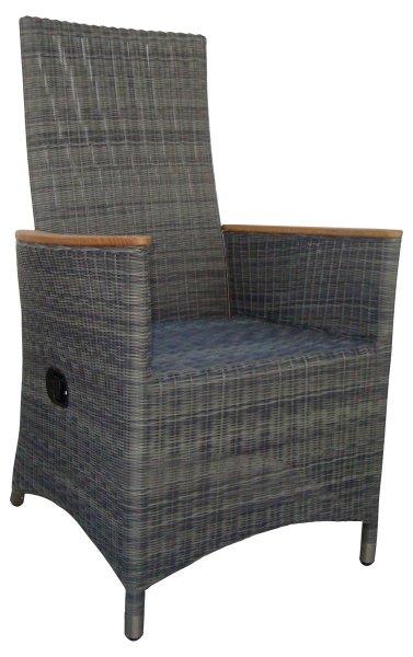 Zebra STATUS RelaxSessel grey black / teak
