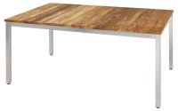 Zebra NAXOS Tisch edelstahl /recycl.Teak 160x90cm