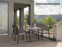 Kufentisch 160 x 90 cm schwarz matt / Silverstar zement