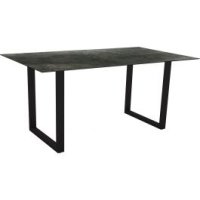 Stern Kufentisch 160 x 90 cm schwarz matt / Silverstar...