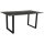 Stern Kufentisch 160 x 90 cm schwarz matt / Silverstar zement