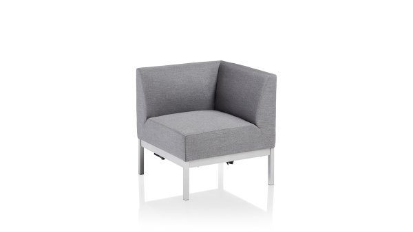 KETTLER PURE Casual Dining City-Line Endteil/ Eckteil silber/flanelle -Ausstellungsstück -