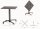 KETTLER TUBE Tisch 80 x 80 cm anthrazit/anthrazit  klappbar