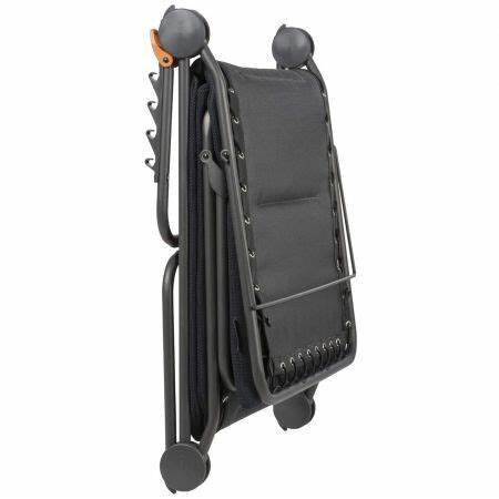 SIESTAL AirComfort Sunbed acier/noir 3-Bein-Liege