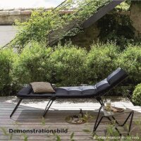 SIESTAL AirComfort Sunbed acier/noir 3-Bein-Liege