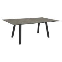 INTERNO Tisch 180x100cm Aluminium Vierkantrohr schwarz...