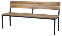 Zebra ALEX Bank alu graphite /recycl.Teak 168x57x82cm