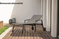 Stern KARI Rollenliege schwarz matt / leinen grau
