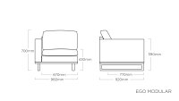 EGO Lounge-Modular-Set - Ausstellungsstück -