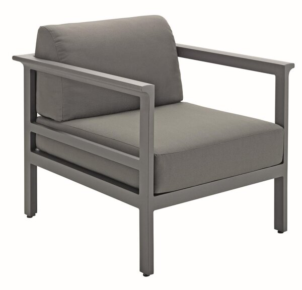 FLOW Loungesessel anthrazit incl. Sitz- und Rückenkissen anthrazit