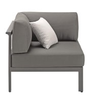 Outdoorlabel FLOW Lounge Eckmodul anthrazit incl. Sitz-...