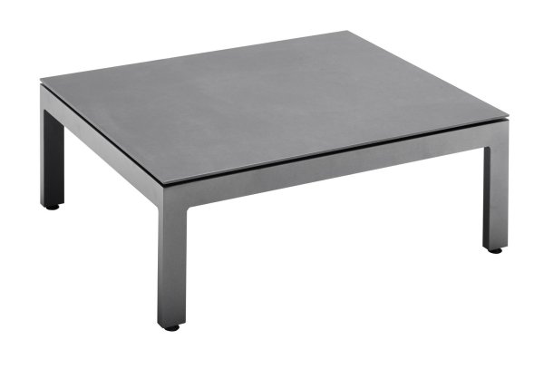 Outdoorlabel FLOW Lounge Kaffeetisch 80x66x27 anthrazit /Keramik cement anthrazit