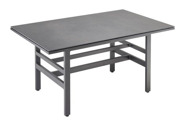 Outdoorlabel FLOW Lounge Diningtisch 135x85x65 anthrazit /Keramik cement anthrazit