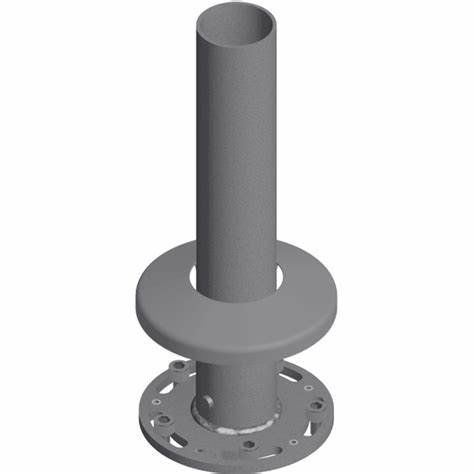 Glatz M4 Standrohr  P+/Fortello Ø151x363, Stahl verzinkt, pulverbeschichtet graphitgrau