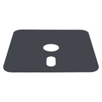 Glatz Dekorplatte zu M4 Rollensockelrahmen120kg anthrazit