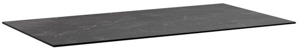 HPL Tischplatte Marmor Grau 160 x 95 x 1,3 cm W-Profil