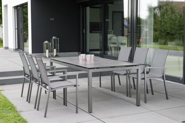 NEW LEVANTO Dining-Set  7-tlg.mit Tisch 200x100cm