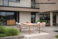 Diningtisch 200 x 100 cm teak / sediment beige