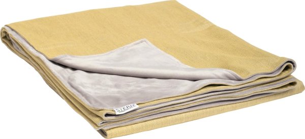 Stern Decke 200 x 156 cm gelb / hellgrau