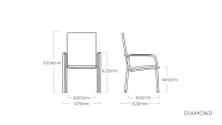 KETTLER DIAMOND Stapelsessel hl anthrazit/charcoal/teak