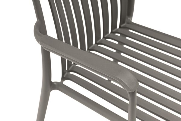 LAGO Stapelsessel grau Kunststoff