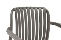 LAGO Stapelsessel grau Kunststoff