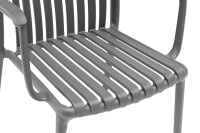 LAGO Stapelsessel grau Kunststoff