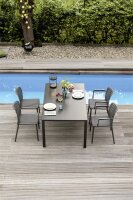 LAGO Stapelsessel grau Kunststoff