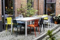 PONZA Stapelstuhl weiß Kunststoff