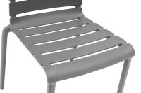 PONZA Stapelstuhl grau Kunststoff