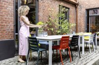 PONZA Stapelstuhl grau Kunststoff