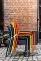 PONZA Stapelstuhl grau Kunststoff