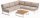 Kettler Ocean Skid Plattform-Eckset incl. Lougetisch aluminium weiß matt/linen chalk