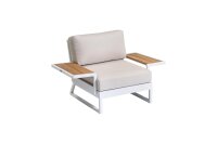 OCEAN SKID Plattform Universal-Ablage weiß matt / teak