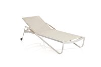 DIAMOND Stapelliege weiss mattt/beige/teak