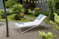 DIAMOND Stapelliege weiss mattt/beige/teak