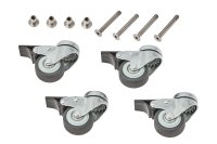 Glatz Rollen-Set (4 Stck.) zu Granitsockel Z, Stahl verzinkt bis max.120kg
